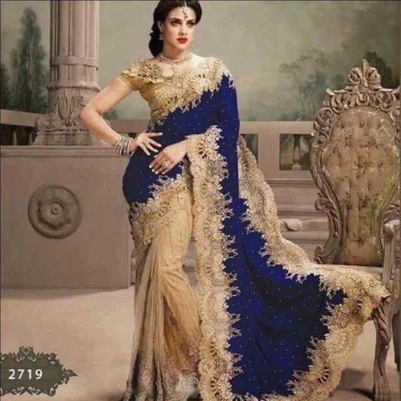 New Indian Ethnic Bollywood Designer Saree (FINAL PRICE) - Picture 1 of 16